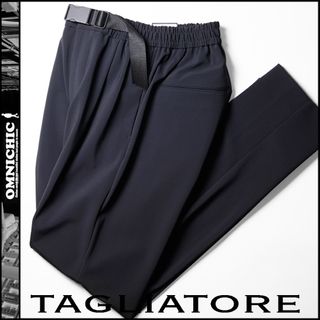 タリアトーレ(TAGLIATORE)のミックス様TAGLIATOREタリアトーレバックルベルト付ジョガーパンツ48(スラックス)