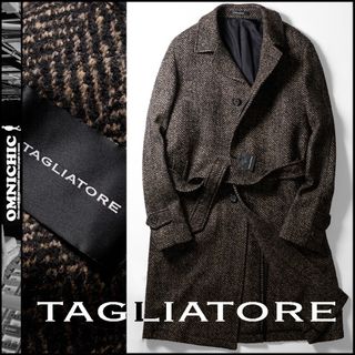 タリアトーレ(TAGLIATORE)の22-23秋冬タリアトーレヘリンボーンベルテッドバルカラーコート50/新タグ(チェスターコート)