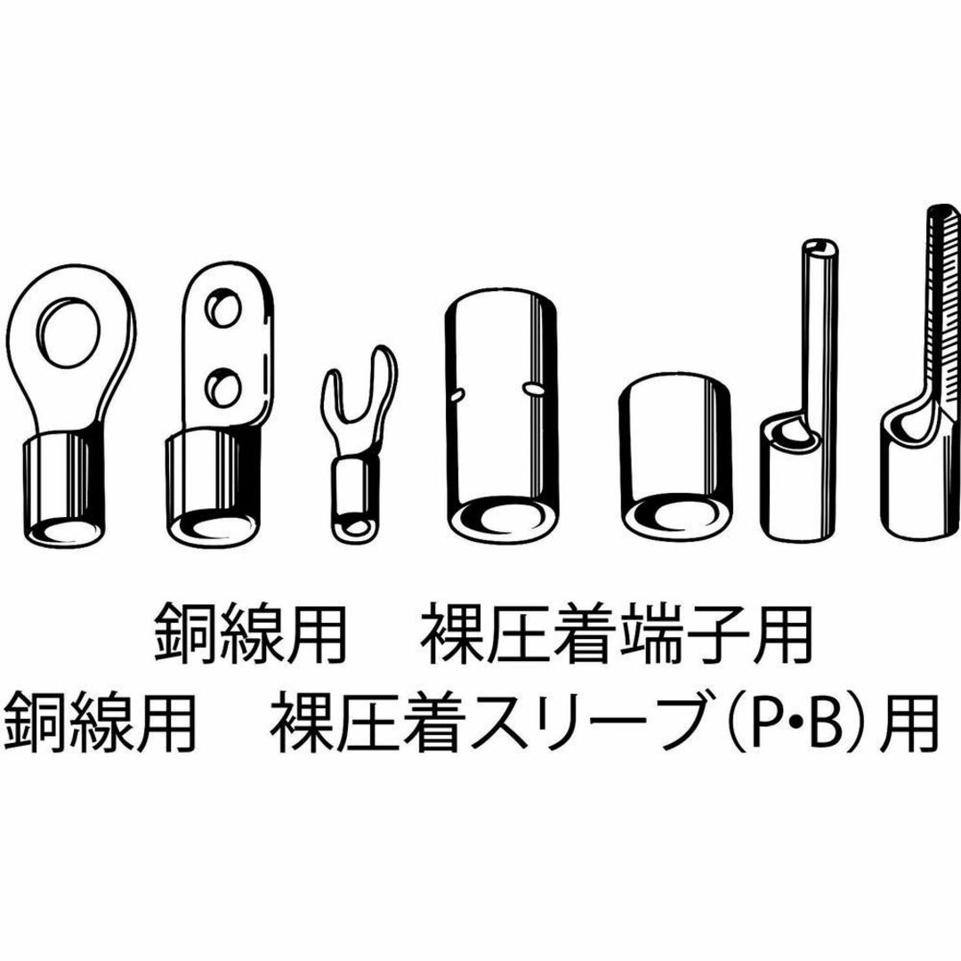 ロブテックス 株式会社 強力型圧着工具 使用範囲14・22・38・60 AK60