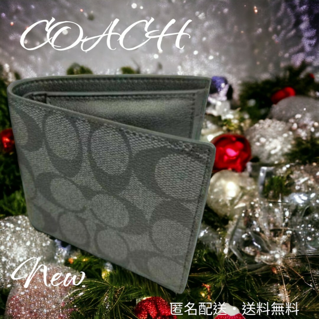 COACH - ⏹️未使用⏹️F75006 COACH コーチ メンズ 折り財布 ブラック ...