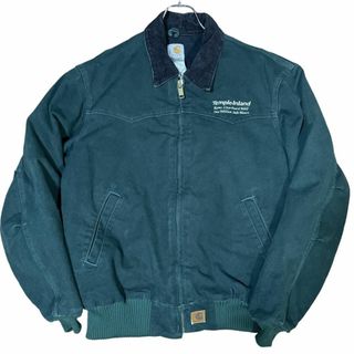 90s カーハート Carhartt デトロイトジャケット グットフェード 青