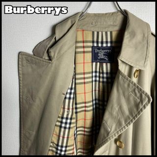 バーバリー(BURBERRY)の【ベルト付き】バーバリー　ロングトレンチコート　ノバチェック(トレンチコート)