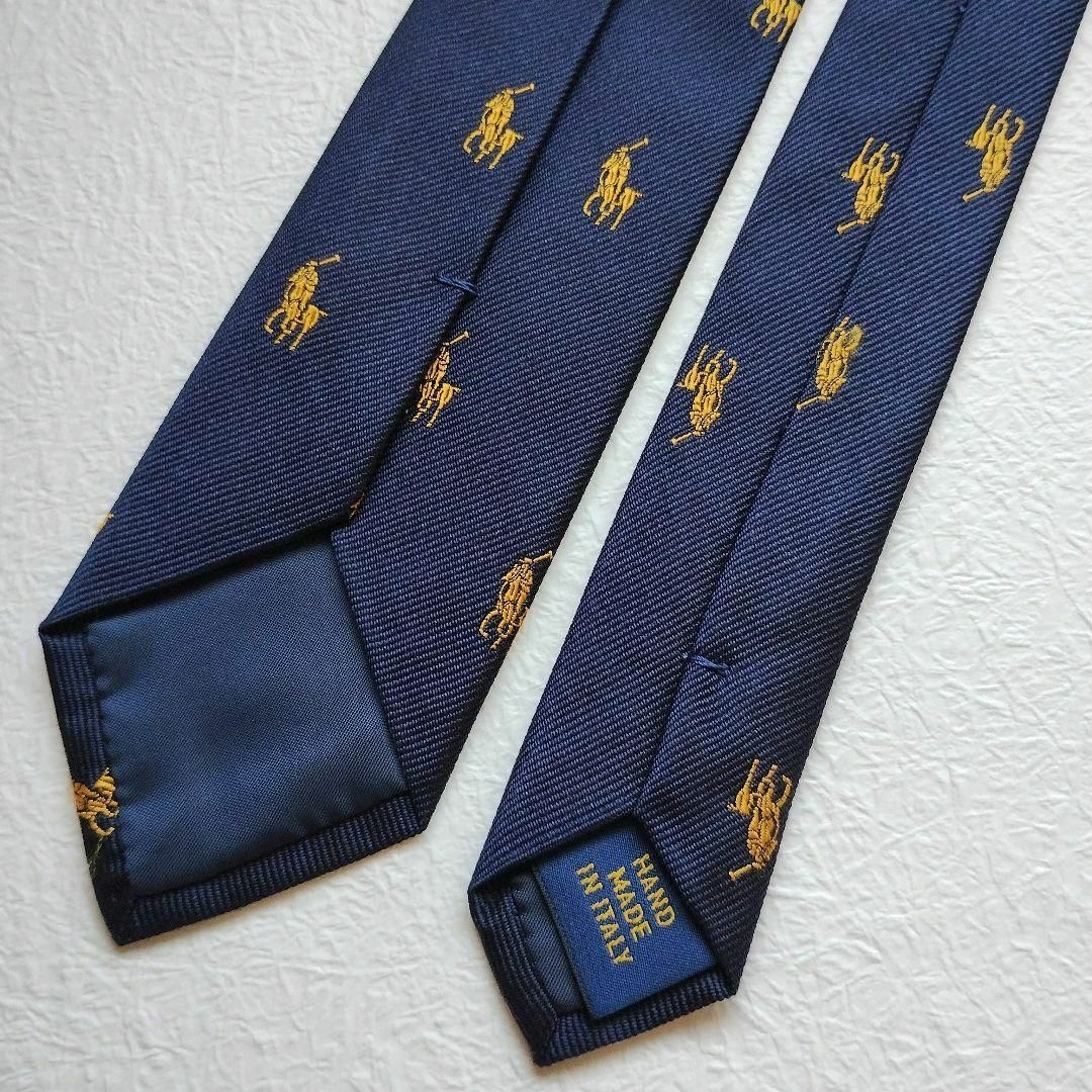 POLO RALPH LAUREN(ポロラルフローレン)の【美品】ポロラルフローレン ネクタイ キッズ ネイビー ポニーロゴ【イタリア製】 メンズのファッション小物(ネクタイ)の商品写真