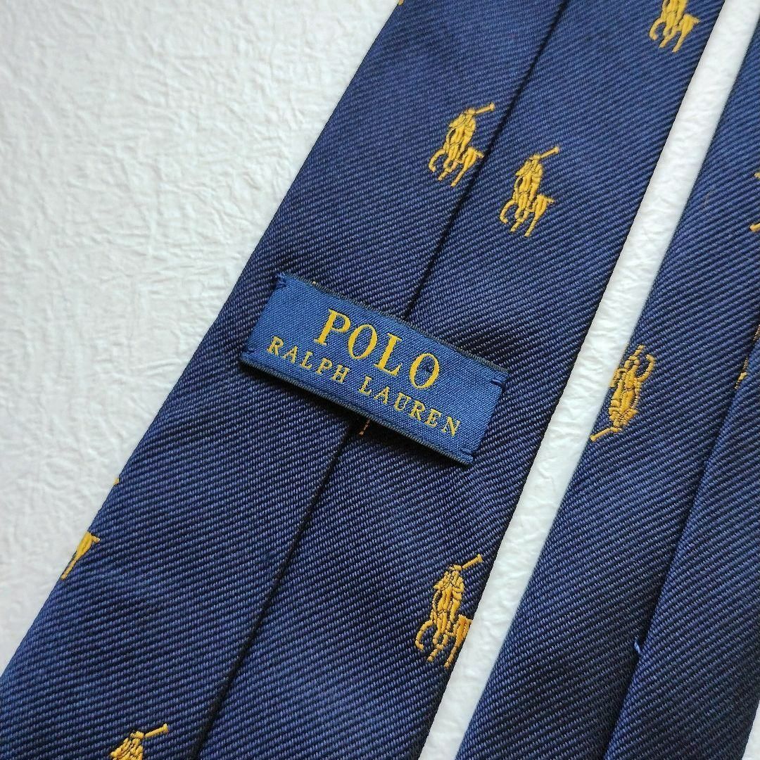 POLO RALPH LAUREN(ポロラルフローレン)の【美品】ポロラルフローレン ネクタイ キッズ ネイビー ポニーロゴ【イタリア製】 メンズのファッション小物(ネクタイ)の商品写真