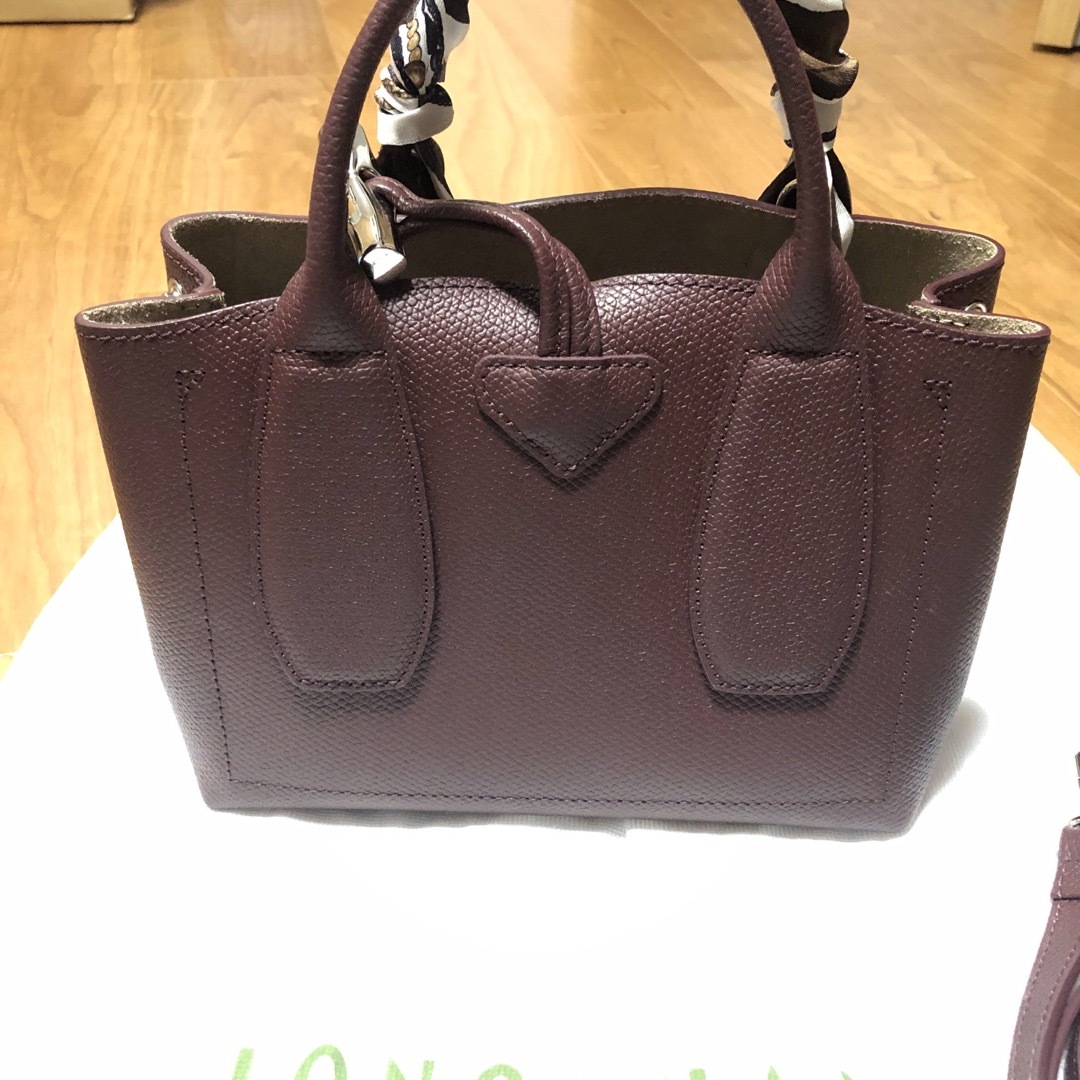 LONGCHAMP(ロンシャン)の極美品　未使用に近い　ロンシャン　ロゾ　S プラム レディースのバッグ(トートバッグ)の商品写真