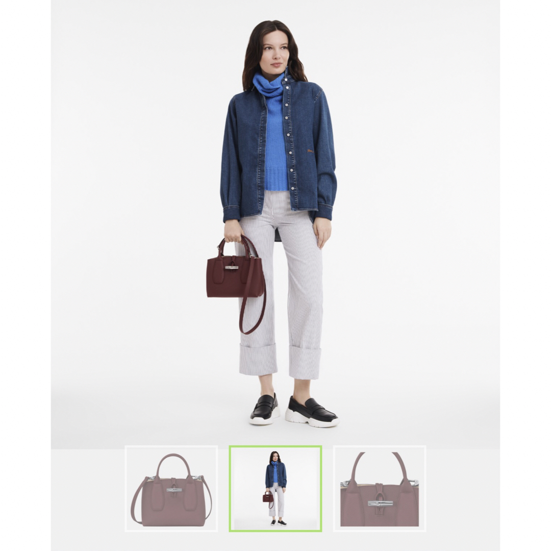 LONGCHAMP(ロンシャン)の極美品　未使用に近い　ロンシャン　ロゾ　S プラム レディースのバッグ(トートバッグ)の商品写真