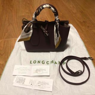 ロンシャン(LONGCHAMP)の極美品　未使用に近い　ロンシャン　ロゾ　S プラム(トートバッグ)