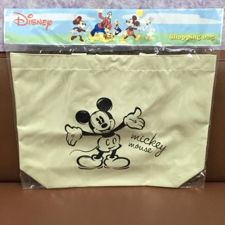 ディズニー(Disney)のモノトーン ミッキー ショピングバッグ(白)(その他)