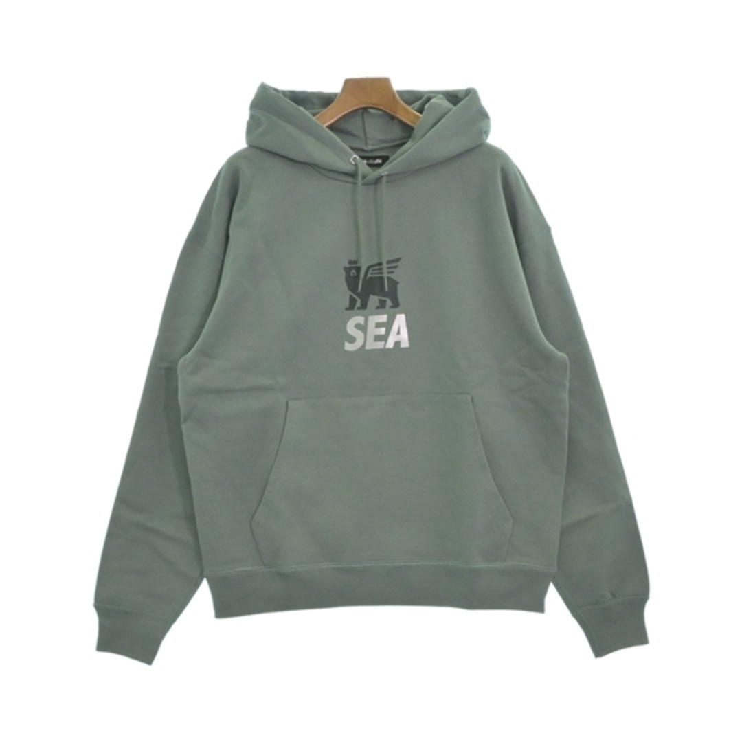 WIND AND SEA - WIND AND SEA ウィンダンシー パーカー M 緑系 【古着