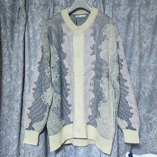 ZARA - ZARA総柄クルーネックニットカーディガンの通販 by Mino's shop|ザラならラクマ