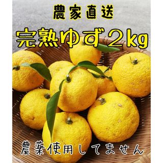 ゆず（完熟柚子）2kg(15-20個)＊無農薬＊徳島県＊収穫後発送1(フルーツ)