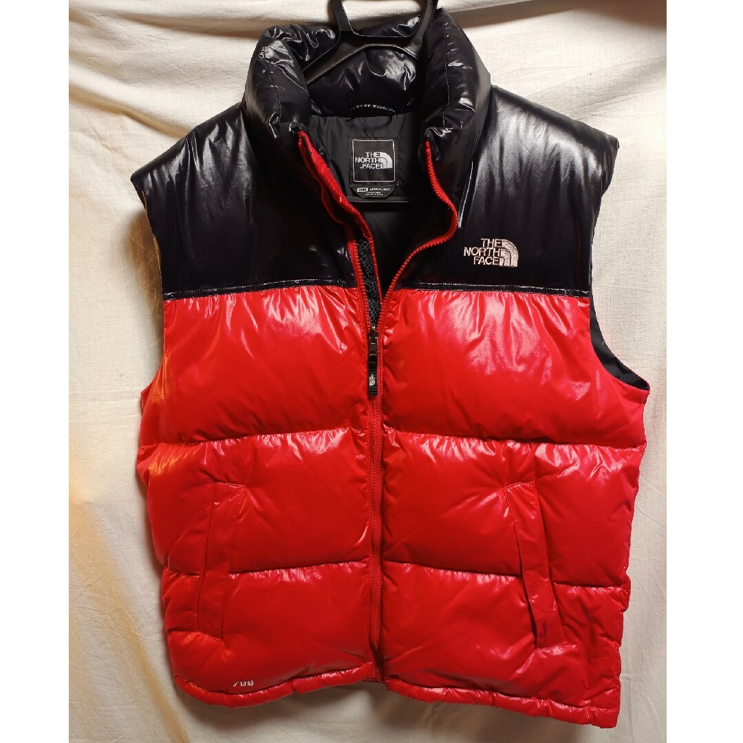 THE NORTH FACE - ザ・ノース・フェイス ダウンベスト M 赤黒 ヌプシの