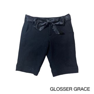 ハーフパンツ　GLOSSER GRACE Ｍ　ブラック　ウエストリボン付　取外可(ハーフパンツ)