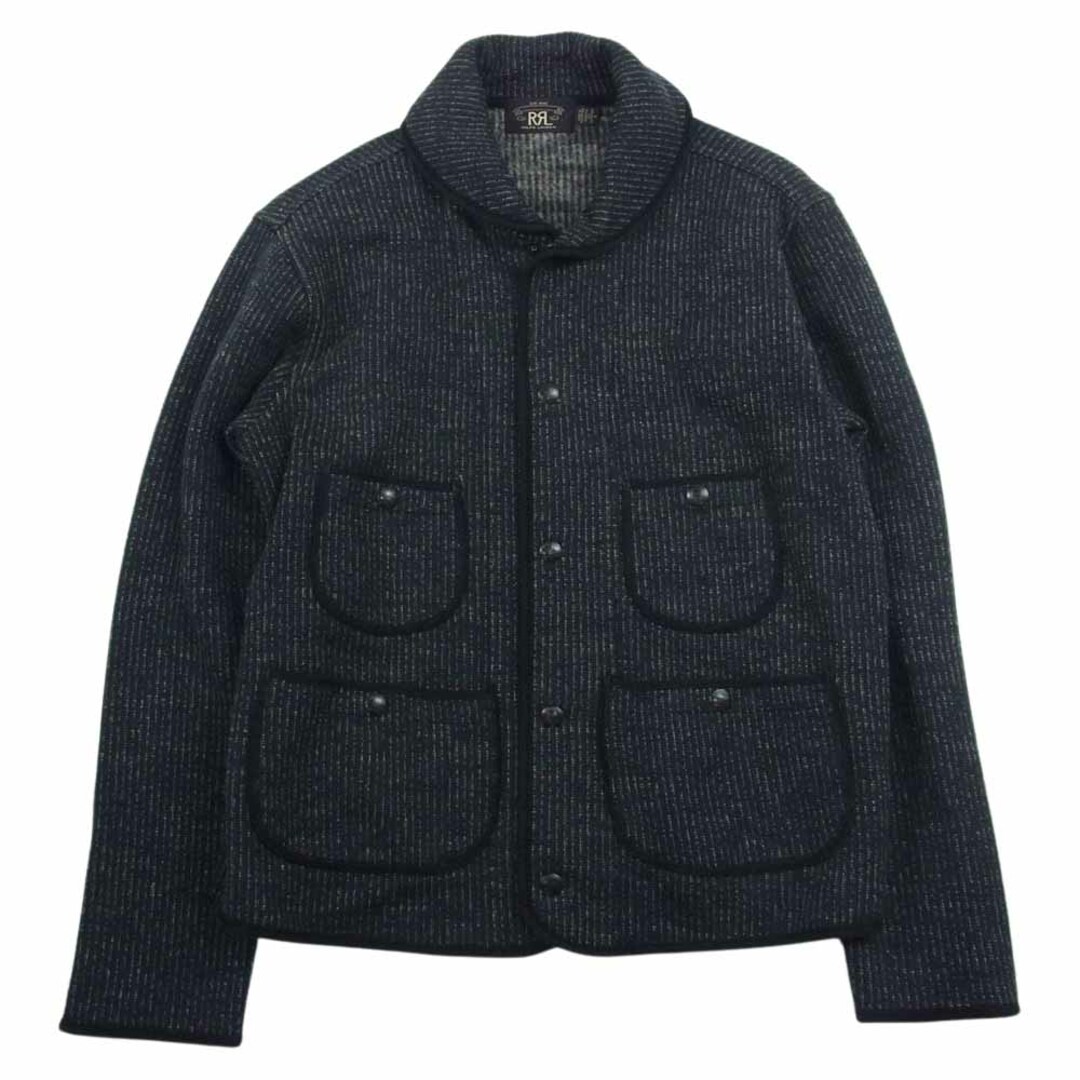 RRL ダブルアールエル Beach Cloth-Inspired Cardigan Jacket ビーチクロス ショールカラー ジャケット ネイビー系 M