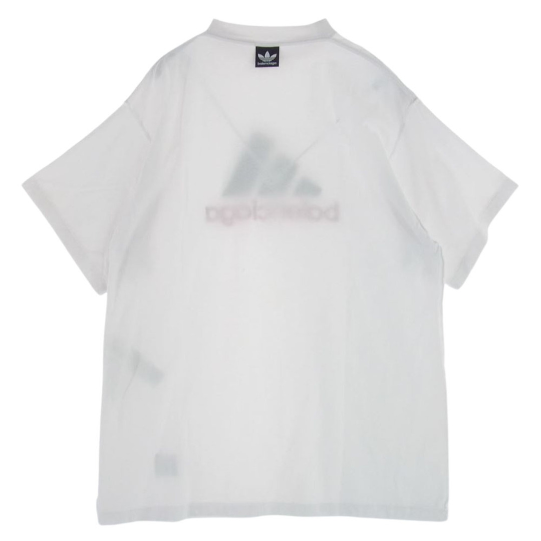 BALENCIAGA バレンシアガ Ｔシャツ 23SS 731769 TNVA6  × ADIDAS アディダス ロゴ デザイン オーバーサイズ Tシャツ ホワイト系 L