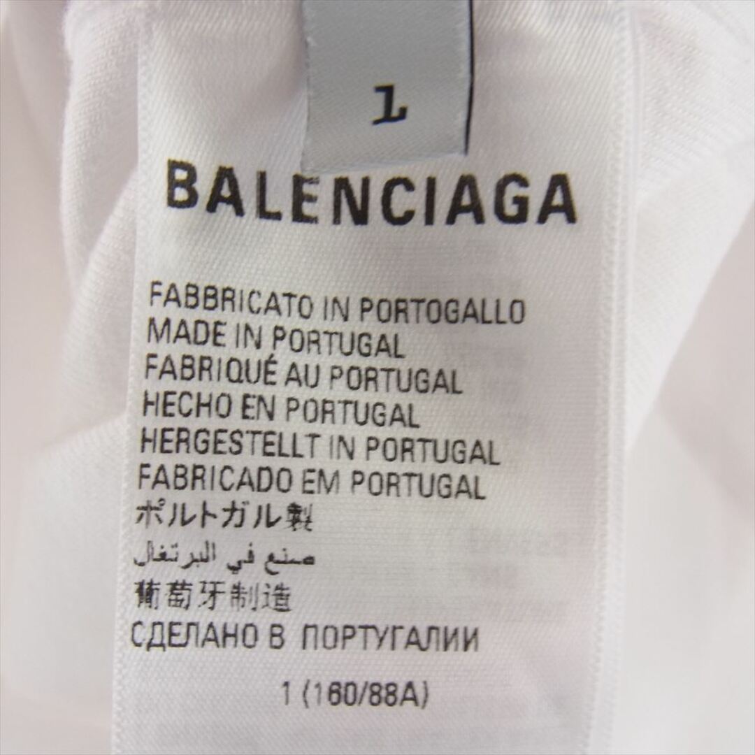 BALENCIAGA バレンシアガ Ｔシャツ 23SS 731769 TNVA6  × ADIDAS アディダス ロゴ デザイン オーバーサイズ Tシャツ ホワイト系 L