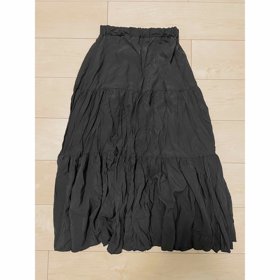 nairo ワッシャープリーツスカート グレー　S レディースのスカート(ロングスカート)の商品写真