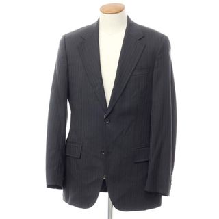 ヒューゴボス(HUGO BOSS)の【中古】ヒューゴボス HUGO BOSS ウール ストライプ テーラードジャケット チャコールグレー【サイズ46】【メンズ】(テーラードジャケット)