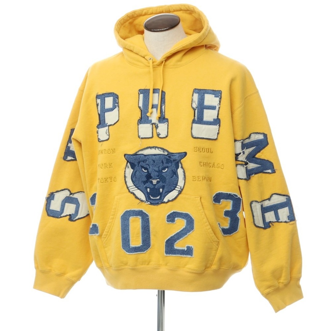 【中古】シュプリーム Supreme 2023年秋冬 Washed Panther Hooded Sweatshirt コットンポリエステル  プルオーバー パーカー オレンジイエロー【サイズXL】【メンズ】 | フリマアプリ ラクマ