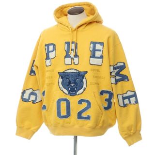 シュプリーム Supreme 2023年秋冬 Collegiate Patchwork Leather Hooded Sweatshirt コットンポリエステル プルオーバー パーカー ホワイト【サイズXL】【メンズ】