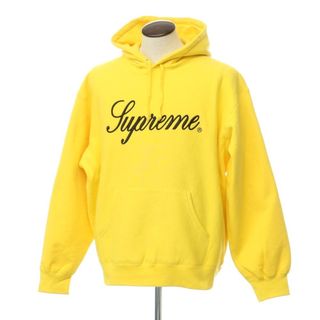 シュプリーム(Supreme)の【中古】シュプリーム Supreme 2023年秋冬 Raised Script Hooded Sweatshirt コットンポリエステル プルオーバー パーカー イエロー【サイズXL】【メンズ】(パーカー)