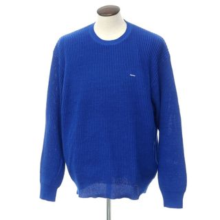 シュプリーム(Supreme)の【中古】シュプリーム Supreme 2023年秋冬 Small Box Ribbed Sweater コットン クルーネック ニット ブルー【サイズXL】【メンズ】(ニット/セーター)