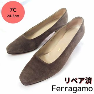 サルヴァトーレフェラガモ(Salvatore Ferragamo)のサルヴァトーレ・フェラガモ【Ferragamo】スエード パンプス(ハイヒール/パンプス)