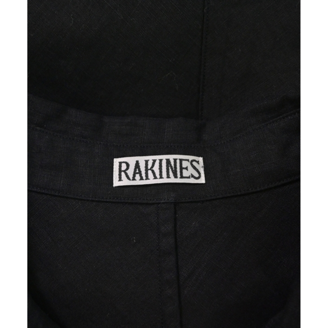 RAKINES ラキネス カジュアルシャツ 2(M位) 黒 【古着】【中古】の通販