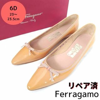 サルヴァトーレフェラガモ(Salvatore Ferragamo)の未使用品❤箱付き☆フェラガモ【Ferragamo】エナメル リボン パンプス(ハイヒール/パンプス)