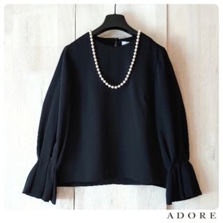 アドーア(ADORE)の◆幻◆希少　定価3.2万円 ADORE　ジョーゼットタックプリーツカフブラウス(シャツ/ブラウス(長袖/七分))