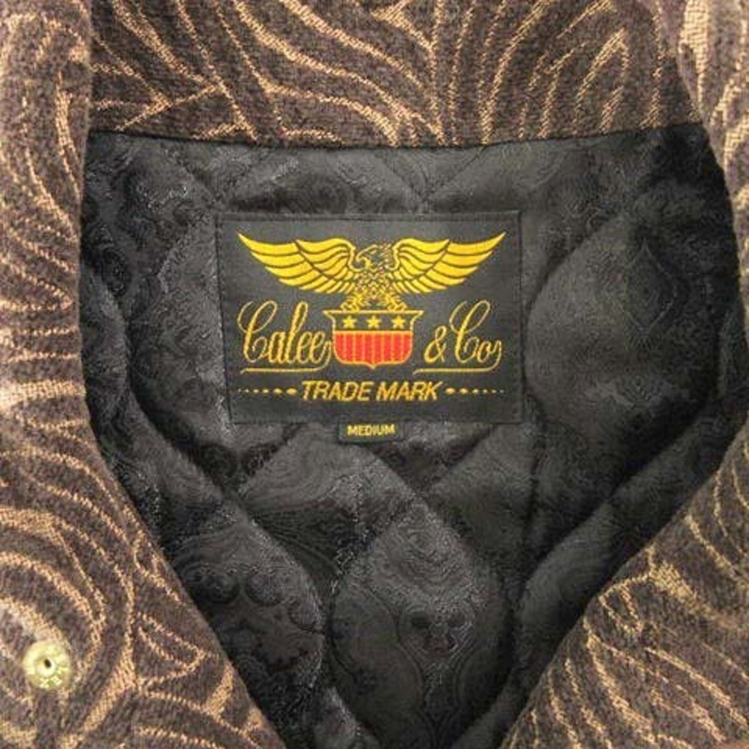 calee ジャケット ブルゾン キルティング 裏地総柄-