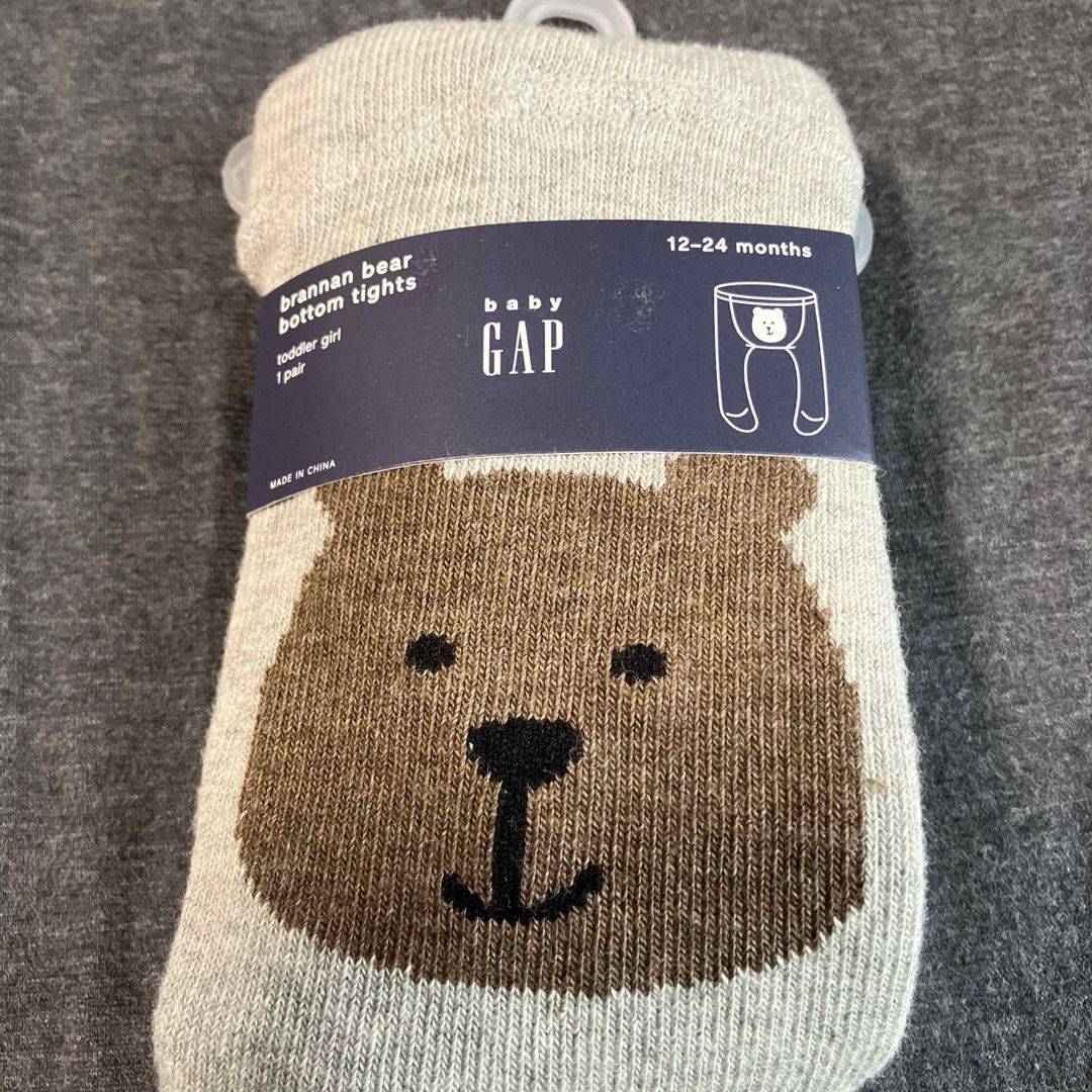 GAP(ギャップ)のGAP クマちゃん タイツ 12m 24m キッズ/ベビー/マタニティのこども用ファッション小物(靴下/タイツ)の商品写真