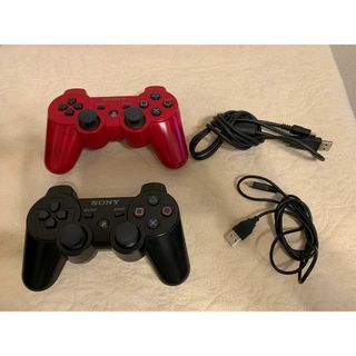 【ジャンク】PS3 コントローラーBlack & Red プレイステーション3(その他)