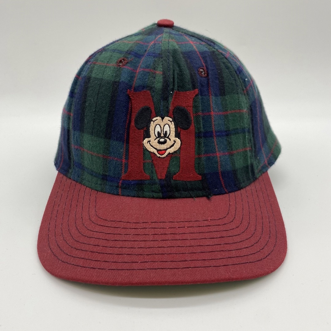 90s ヴィンテージ USA製 ミッキー 刺繍ロゴ 2トーンカラーキャップ | フリマアプリ ラクマ