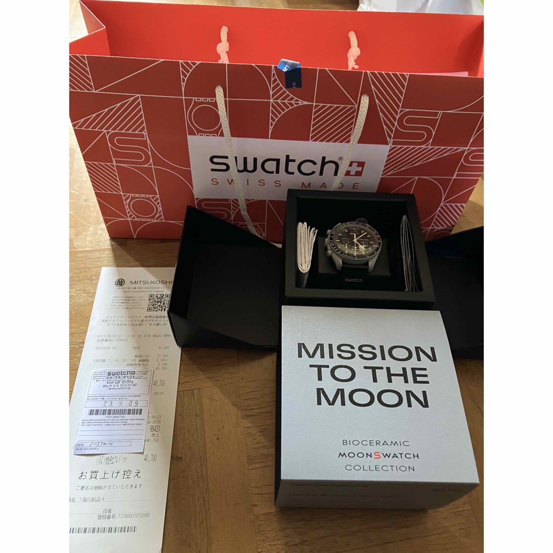 正規品　オメガスウォッチ　MISSION TO THE MOON