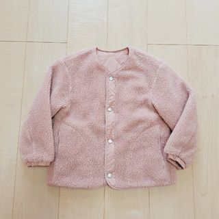 ユニクロ(UNIQLO)のユニクロ　キルティング　ボア　リバーシブル　ジャケット　アウター　120(ジャケット/上着)