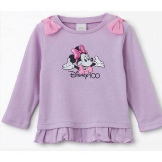 ディズニー(Disney)の【新品】ディズニー　ミニー ロンT 長袖Tシャツ(Tシャツ/カットソー)