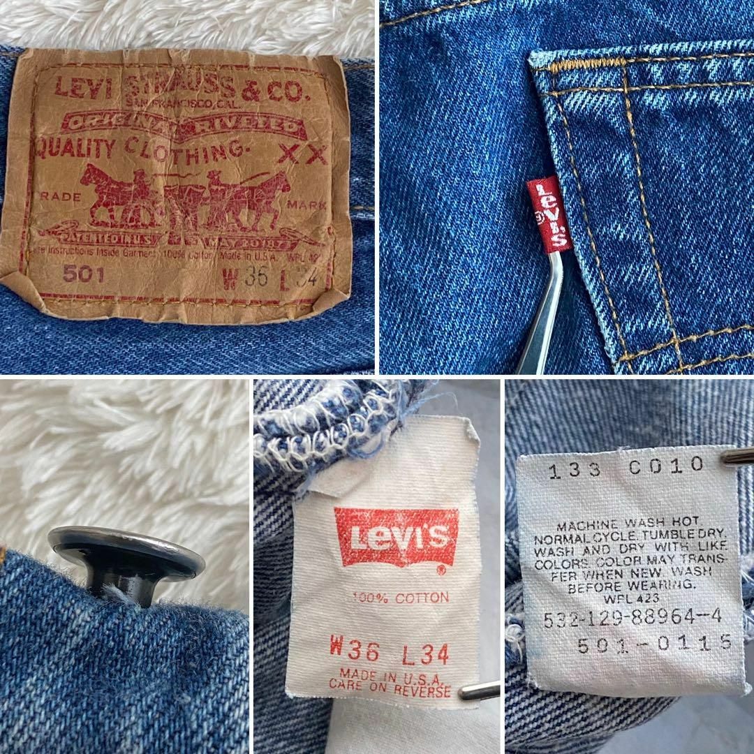 Levi's - ☆80s リーバイス 赤文字 501XX USA製 ナイロンフットボタン