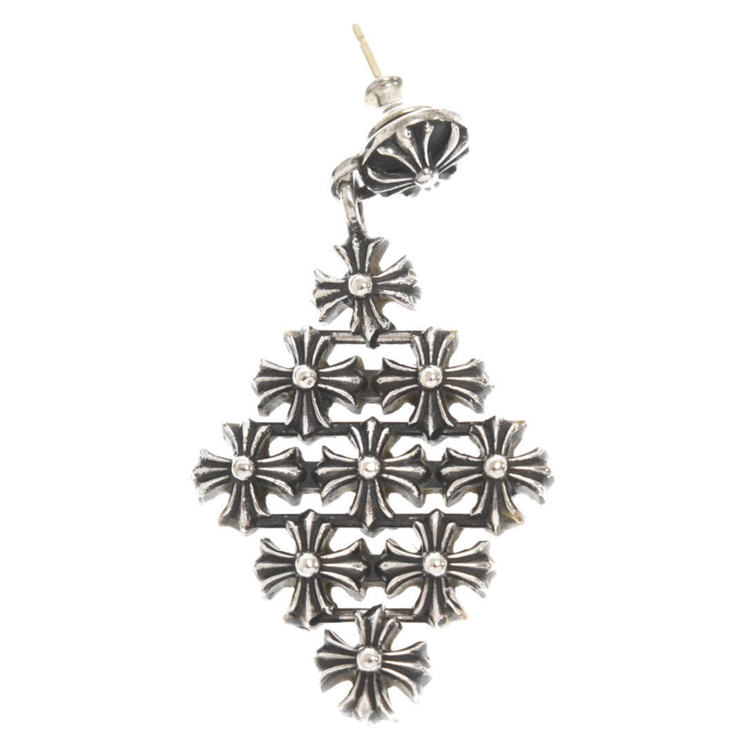 CHROME HEARTS クロムハーツ DRP CHAIN MAILLE PLS チェーンメイルプラスドロップピアス 国内ギャランティー付き シルバー461ミリモチーフ横幅