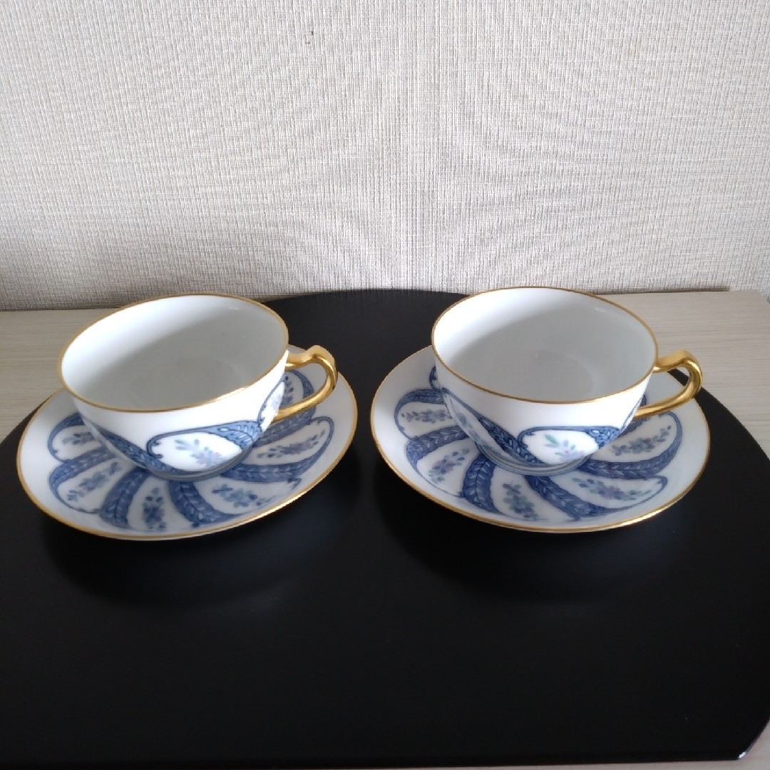 大倉陶園 - ☆中古美品!☆大倉陶園 呉須更紗 カップ&ソーサー 2 大倉陶園 - ☆中古美品!☆大倉陶園 呉須更紗 カップ&ソーサー 2