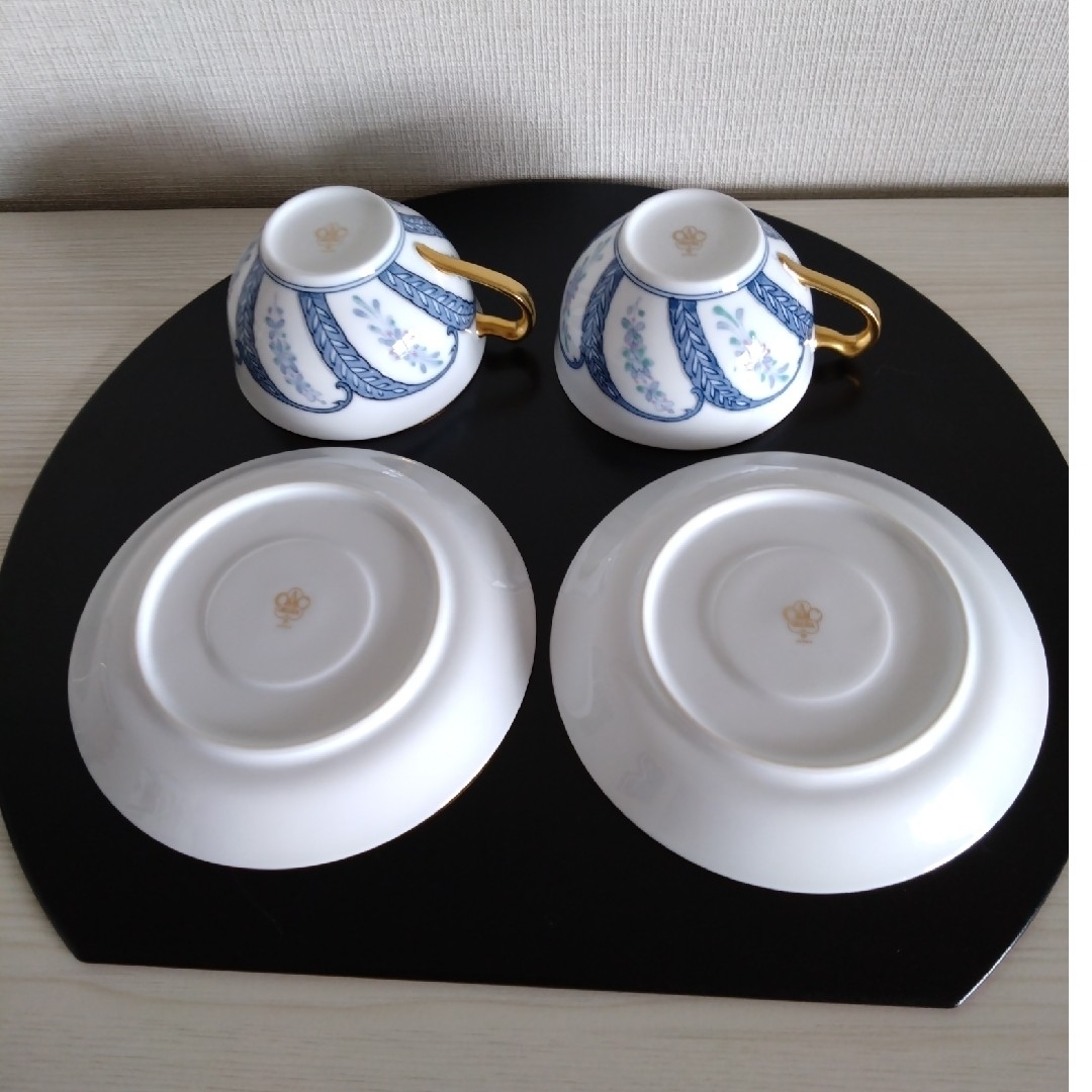 大倉陶園 - ☆中古美品!☆大倉陶園 呉須更紗 カップ&ソーサー 2 大倉陶園 - ☆中古美品!☆大倉陶園 呉須更紗 カップ&ソーサー 2