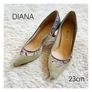 DIANA ダイアナ パンプス レース 日本製 23.5