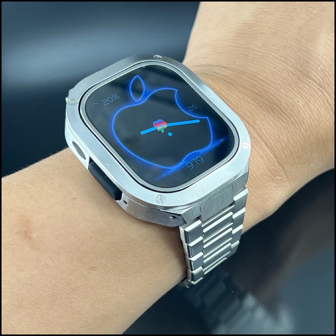 Apple Watch(アップルウォッチ)のウルトラ　ultra アップルウォッチ　ステンレスケース　ベルト メンズの時計(その他)の商品写真