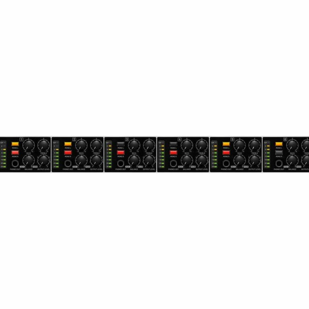 Behringer ヘッドフォンアンプ 6ch 1Uサイズ 2バンドEQ搭載 Hその他