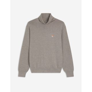 メゾンキツネ(MAISON KITSUNE')のパッチ　タートルネック　ニット　MAISON KITSUNE メゾンキツネ(ニット/セーター)