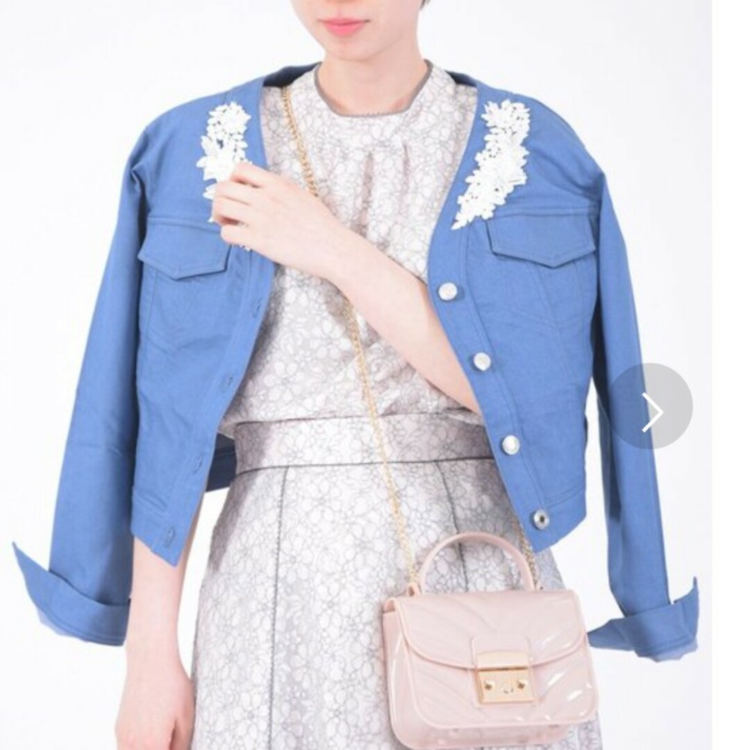 Dear Princess(ディアプリンセス)のお花　デニムジャケット レディースのジャケット/アウター(Gジャン/デニムジャケット)の商品写真