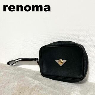 レノマ(RENOMA)の美品✨renoma レノマハンドバッグクラッチバッグブラック黒(ハンドバッグ)