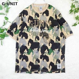 ジーユニット(G-UNIT)のG-UNIT　総柄　刺繍ロゴ　ヘビーウェイト　Tシャツ　2XL　大きいサイズ(Tシャツ/カットソー(半袖/袖なし))