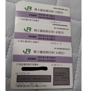 JR東日本 株主優待割引券3枚の通販 by 石's shop｜ラクマ