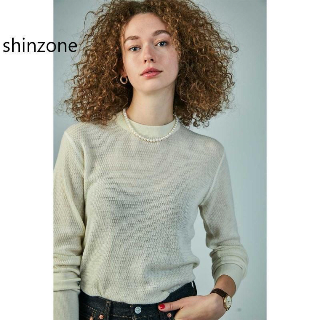 Shinzone(シンゾーン)のTHE SHINZONE ウールカシミヤ ワッフルプルオーバー レディースのトップス(ニット/セーター)の商品写真
